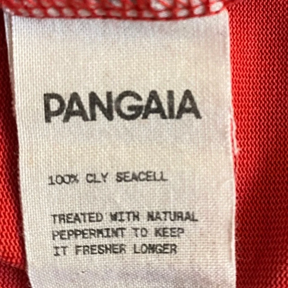 Pangaia Red Long‎ Sleeve Turtle Neck Midi Dress SeaCell Peppermint Treated Sz XL - Picture 8 of 9